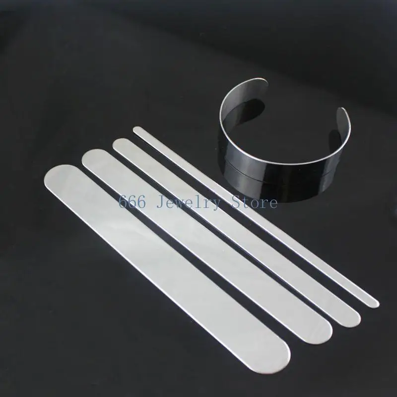 F2TD 10Pieces Bracelet Bending Rod Set Blanks Bracelets for Stainless Steel Stamping Blanks Bracelet for Jewelry Tool