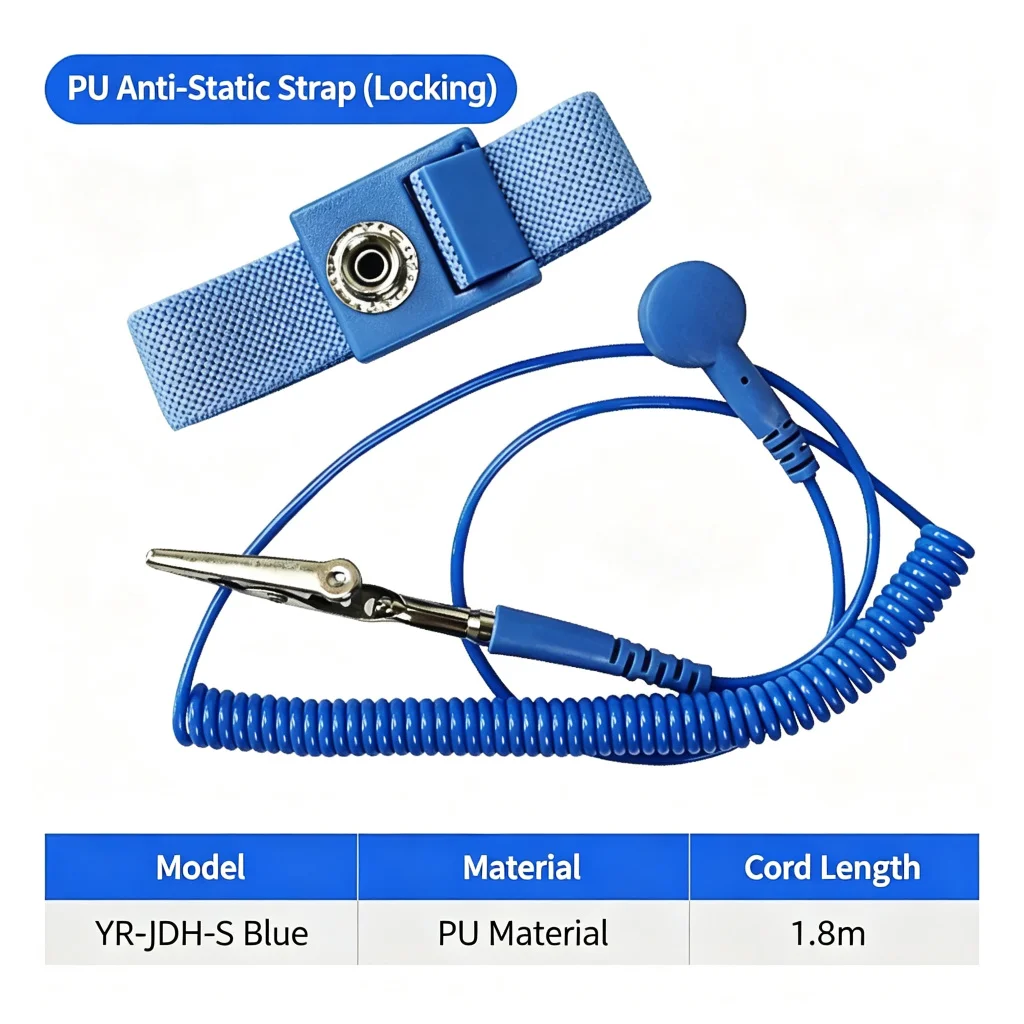 YARUN Antistatische ESD Polsband 2m Draadloze Aardingsband voor PCB Elektronische Reparatie Telefoon Optioneel Bedraad