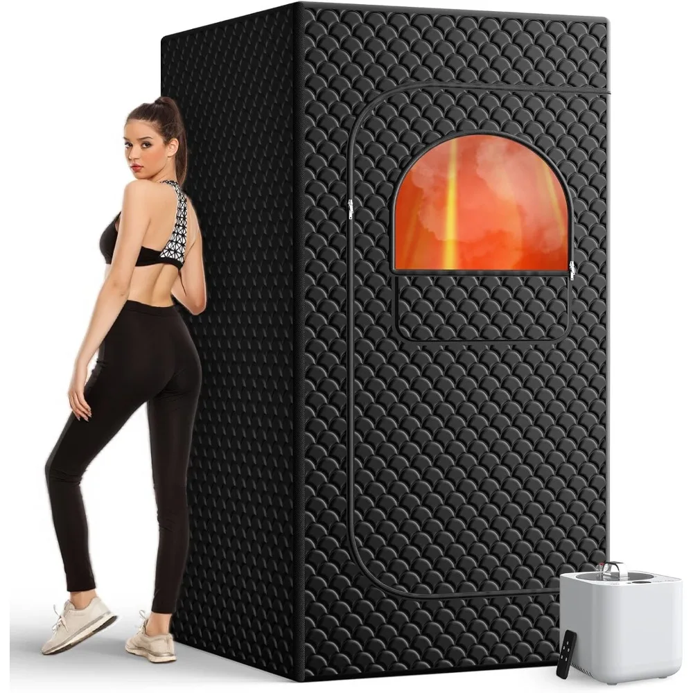 Portable Steam Sauna Box for Home Personal SPA with Remote Control Fast Heating 9 Levels