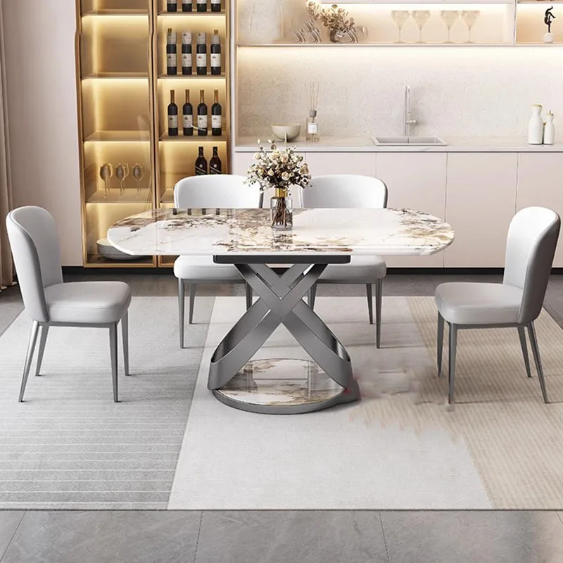 

Элегантный высококачественный уникальный скандинавский овальный органайзер, обеденный стол, современный 6-местный Muebles Para El Hogar, кухонная мебель