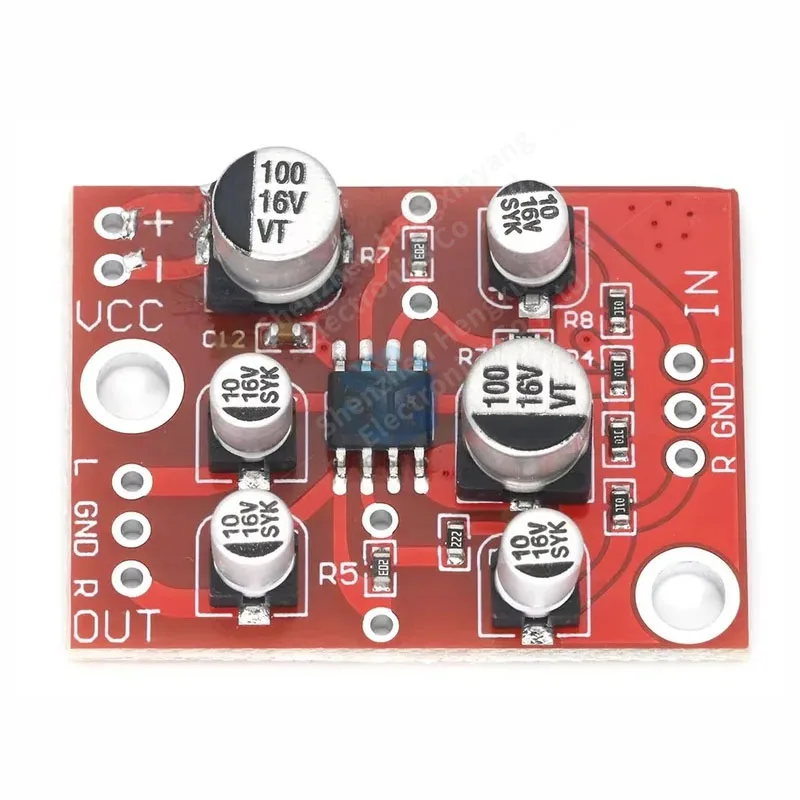 DC5V-15V AD828 Stereo Preamp Power Amplifier Board Preamplifier Module