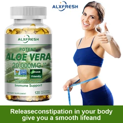 Alxfresh Aloe Vera Capsules Support Intestinal Digestion Weight Loss Immune Function Support Cardiovascular & Joint Health