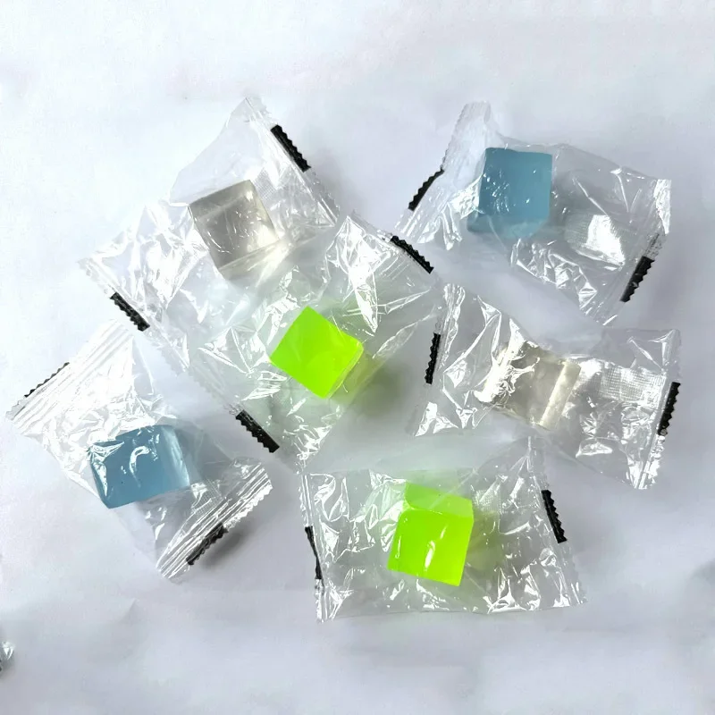 14 pezzi mini cubetti di ghiaccio giocattoli antistress rilascio stress trasparente piccolo blocco di ghiaccio pizzico bambini spremere giocattolo regali di compleanno