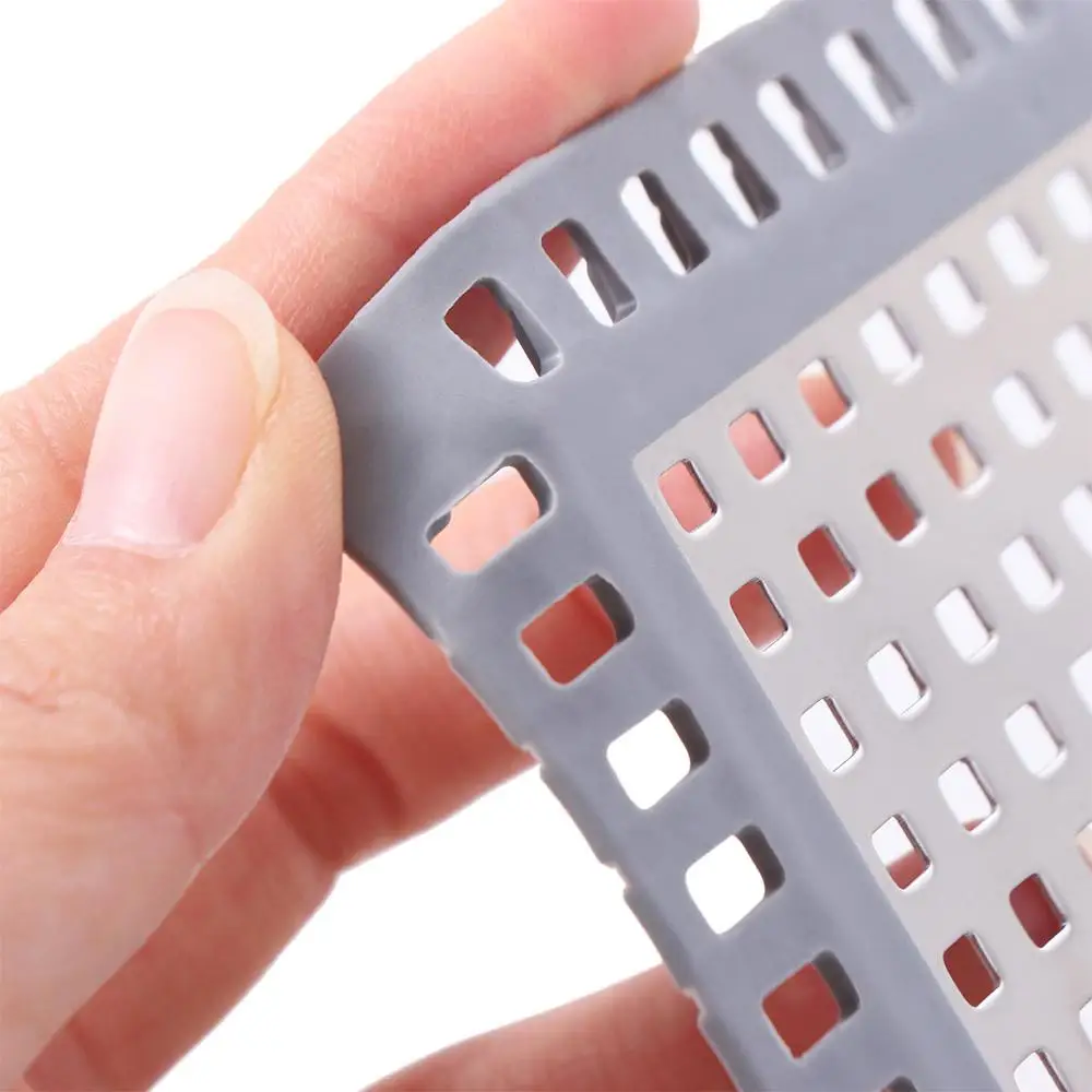Multi Purpose Shower Drain Strainers Stainless Steel Square Bathtub Drain Cover Convenient Anti-blocking Strainer Kitchen