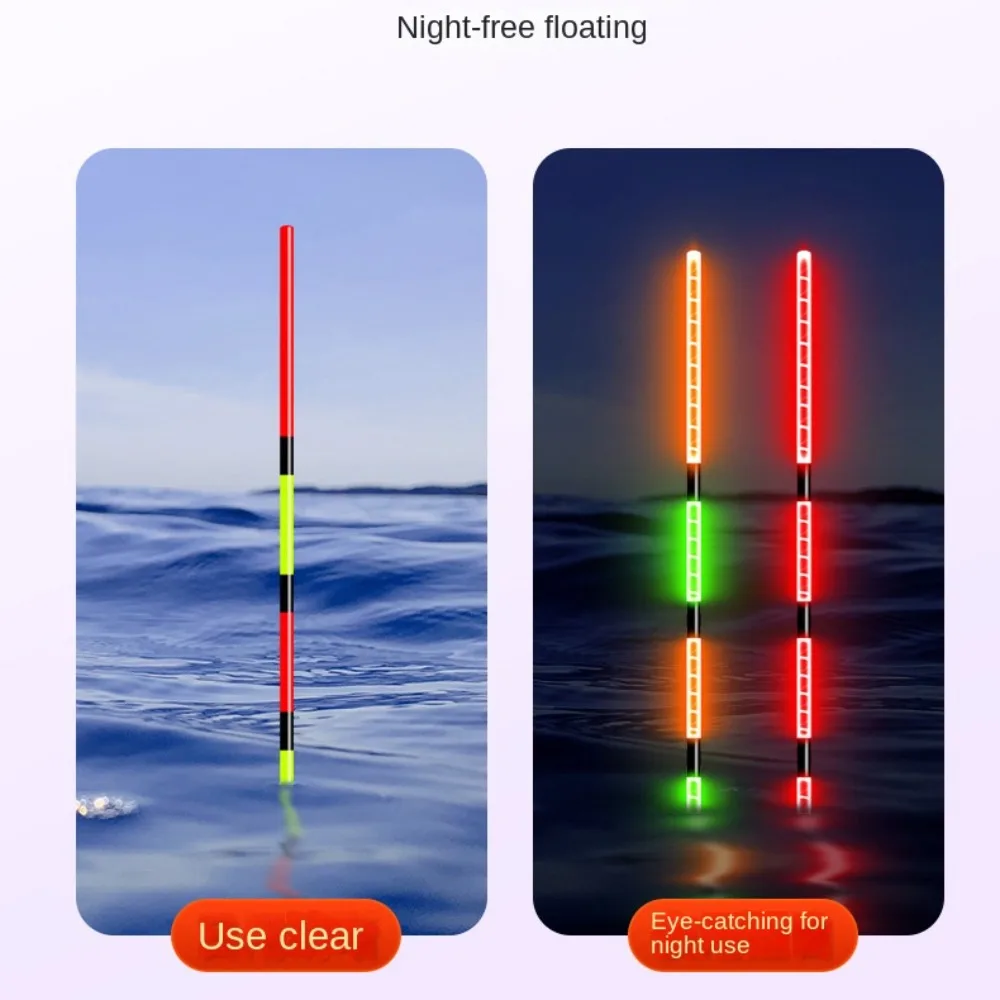 High Quality Indicator Electronic Fishing float Slip Drift Tube 2 Light Light Float Buoy Strike Bobbers Long Tail