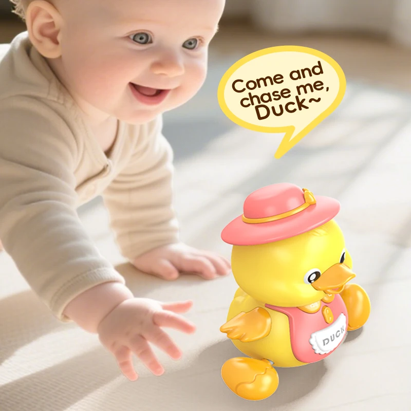 Kruipen Muzikaal Eend Speelgoed voor Baby 3PCS Muzikale Moeder Eend en Eendjes Vroeg Leren Interactief Kruipen Speelgoed voor baby Cadeau