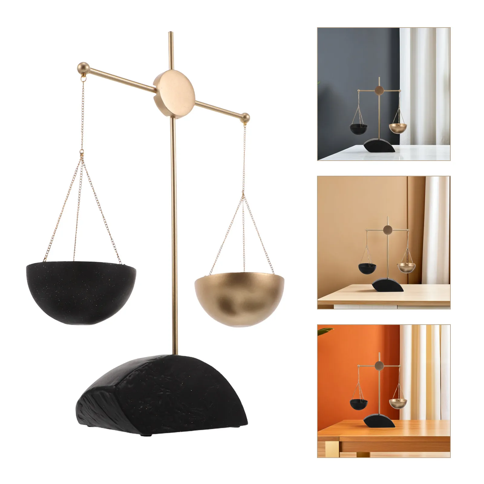 

Retro Balance Scale Sculpture Decorative Metal Libra Ornament for Living Room Office Desktop Wine Cabinet Shelf Home Decor