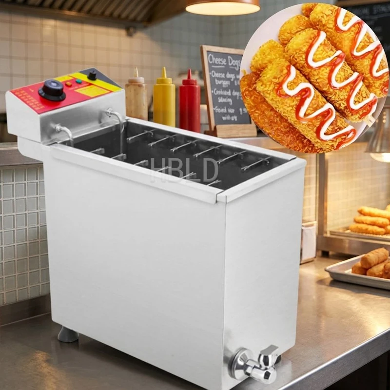 Commercial Electric Fryer Industrial Kitchen Equipment Hot Dog Bar Making Machine for Fast Food Restaurant