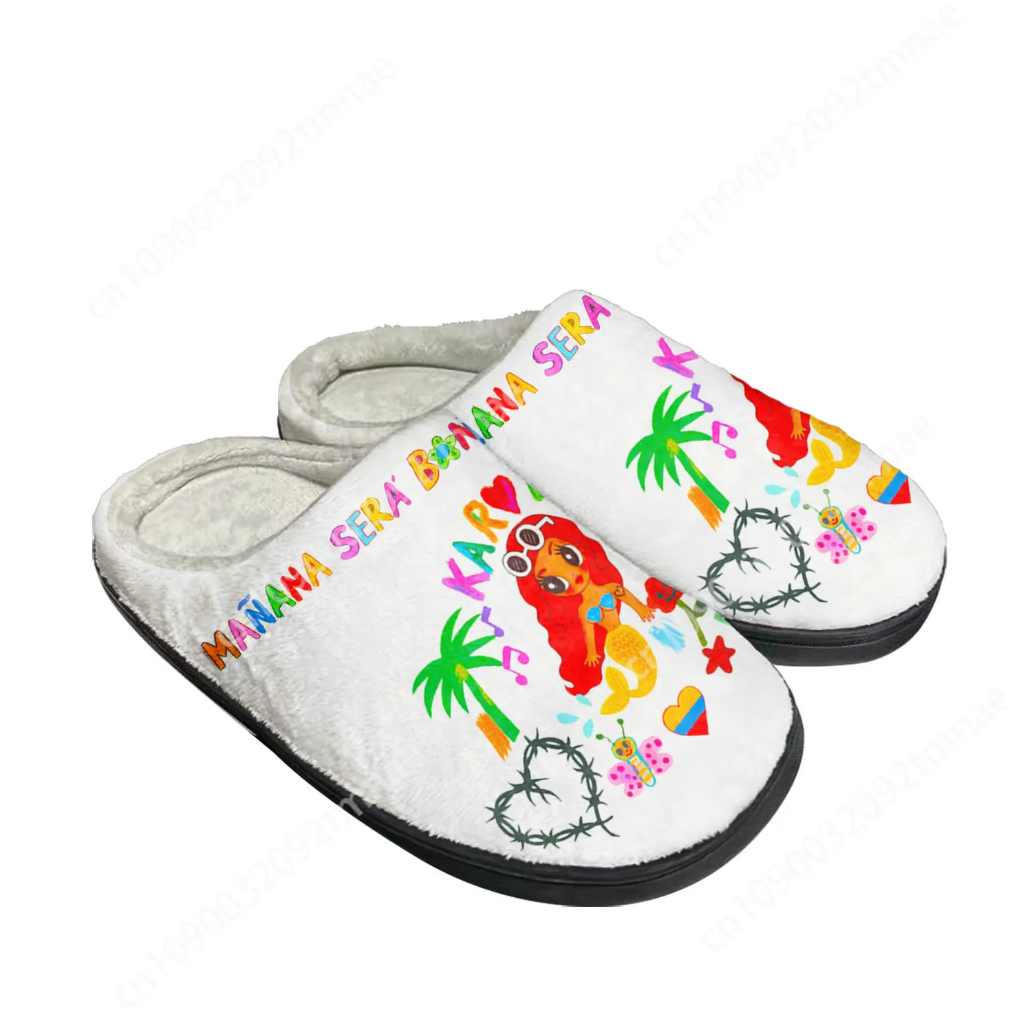 

Mañana Será Bonito Karol G Home Cotton Custom Slippers Mens Womens Sandals Plush Bedroom Casual Keep Warm Shoes Thermal Slipper