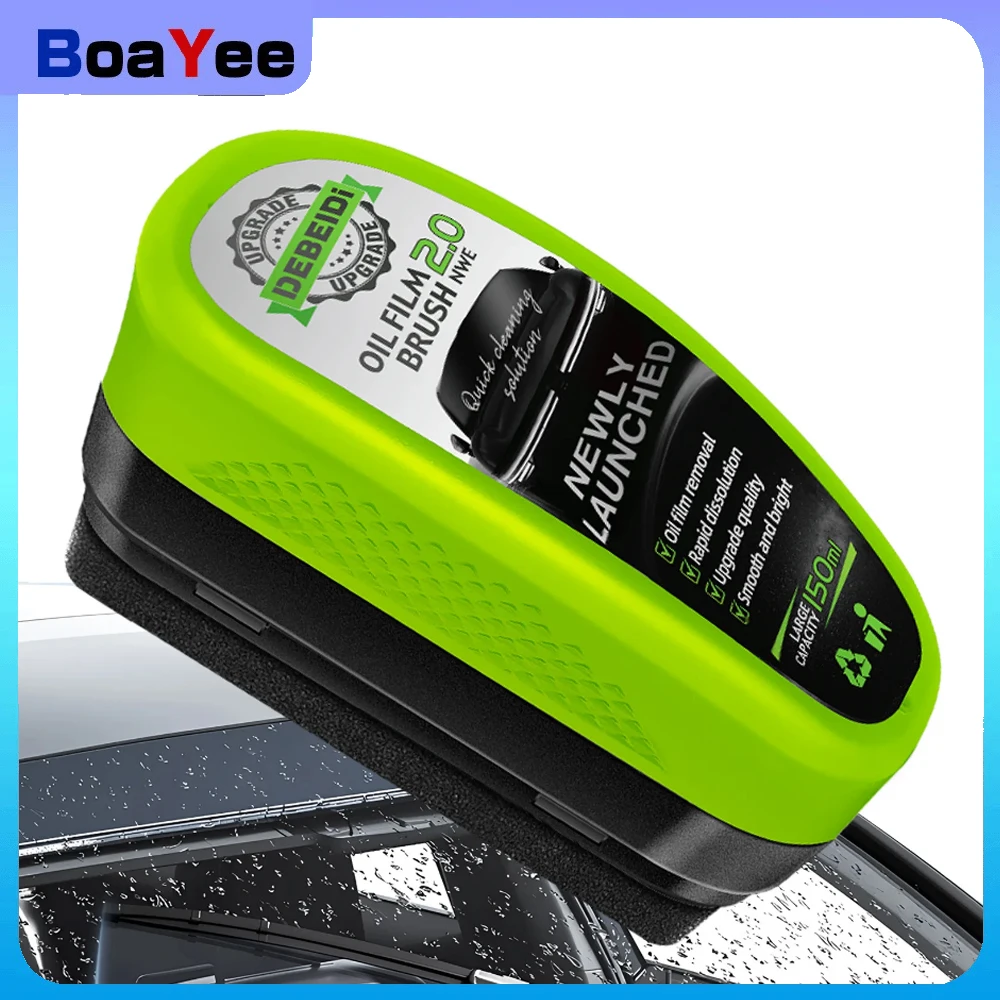 

Car Glass Oil Film Remover Automotive Car Glass Sponge Cleaning Brush Front Inside Windshield Glass Oil Film Cleaning Agent NEW