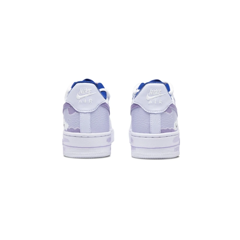 【Aanpassing�� Nike Air Force 1 Skateboardschoenen Dames Laag Wit/Purple-CT3839-101