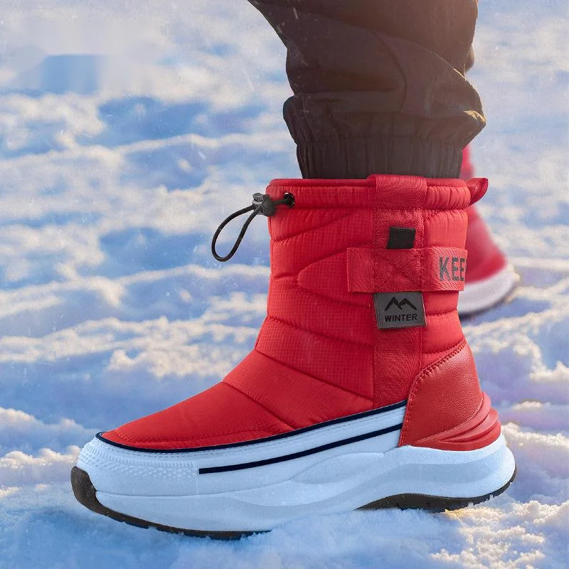 Winter New Warm Women Snow Boots Platform Thickened Plush Cotton Shoes For Women Men Anti-slip Waterproof Colorful Botas Mujer