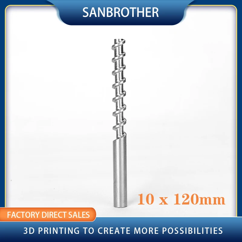 

10x120mm Ceramic Mud Powder Extruder Feed Rod high quality Micro Screw Throat Feed Rod Hardened steel 3D Printer parts