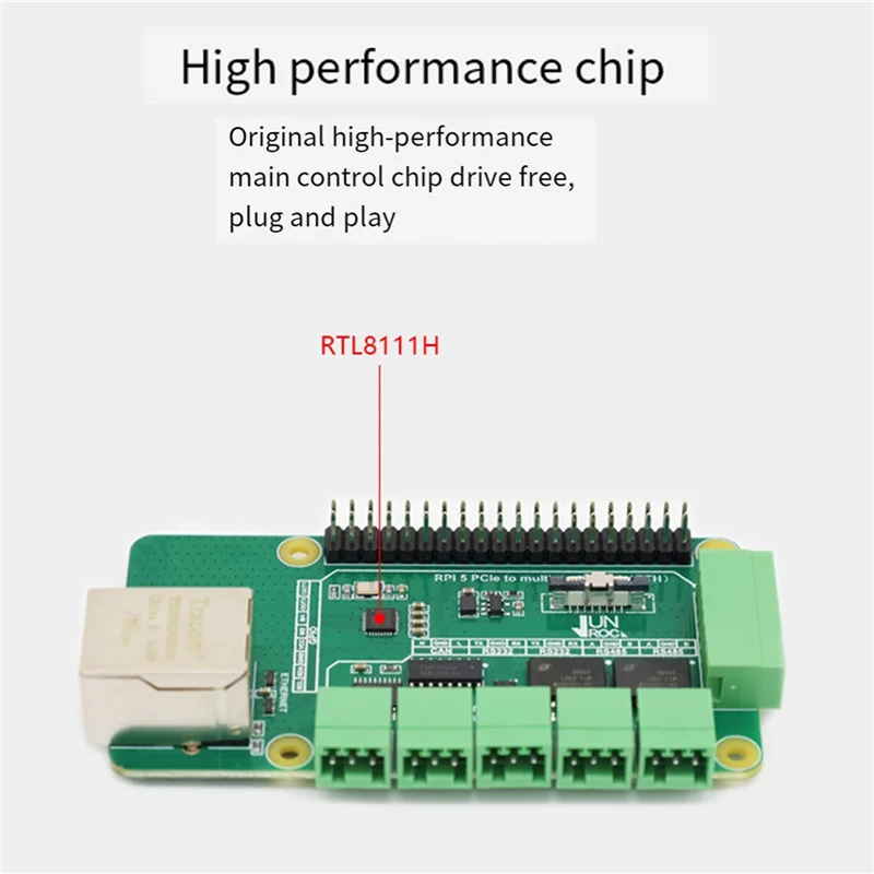 

B29C-For Raspberry Pi 5 Pcie To RJ45 Gigabit Ethernet Adapter Board Pcie To Gigabit ETH Board For Raspberry Pi 5 Plug And Play