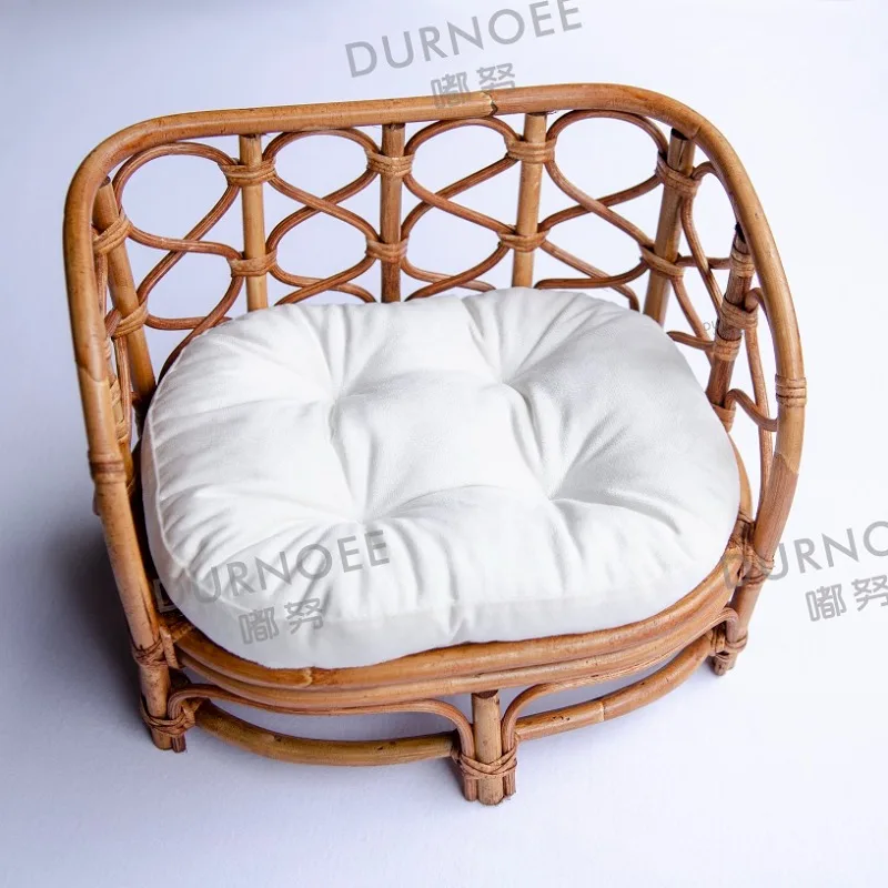 Newborn Chair Newborn Photography Props Retro Basket Baby Photography Mat  Infant Pose Cushion Shooting Studio Accessories