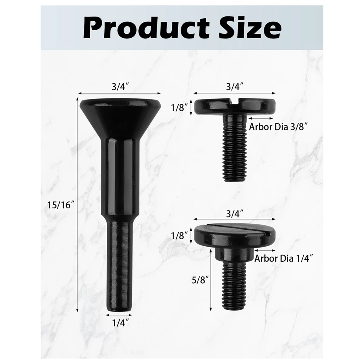 Mounting Mandrel 3/8In & 1/4In Arbor Hole(2 Pack), Cut-Off Wheel for Die Grinder Accessories Drill Bits Tool