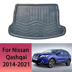 Car Rear Trunk Mat For Nissan Qashqai J11 2014 2015 2016-2019 2020 2021 Cargo Liner Boot Floor Tray 3D EVA Carpet Accessories
