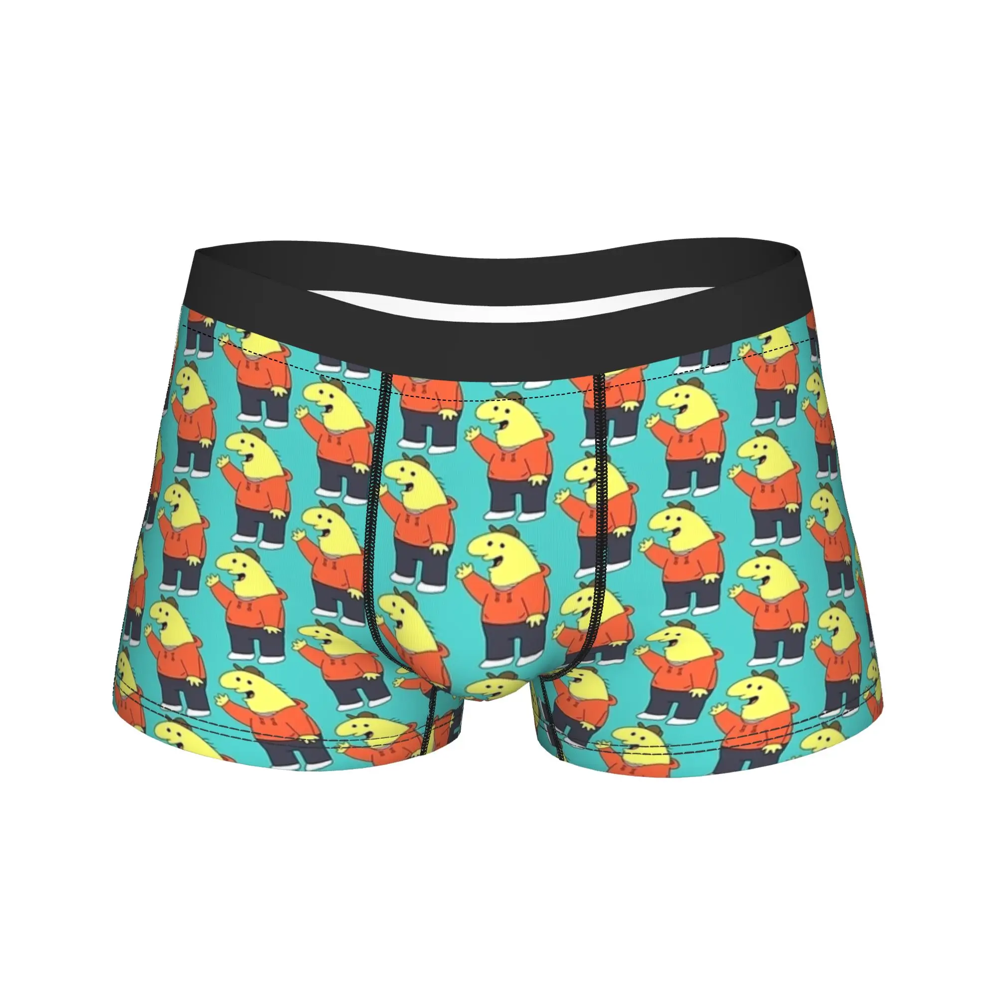 Charlie Dompler Smiling Friend Underwear  Funny Underpants Design Boxer Brief For Man Pouch Plus Size Boxer Shorts