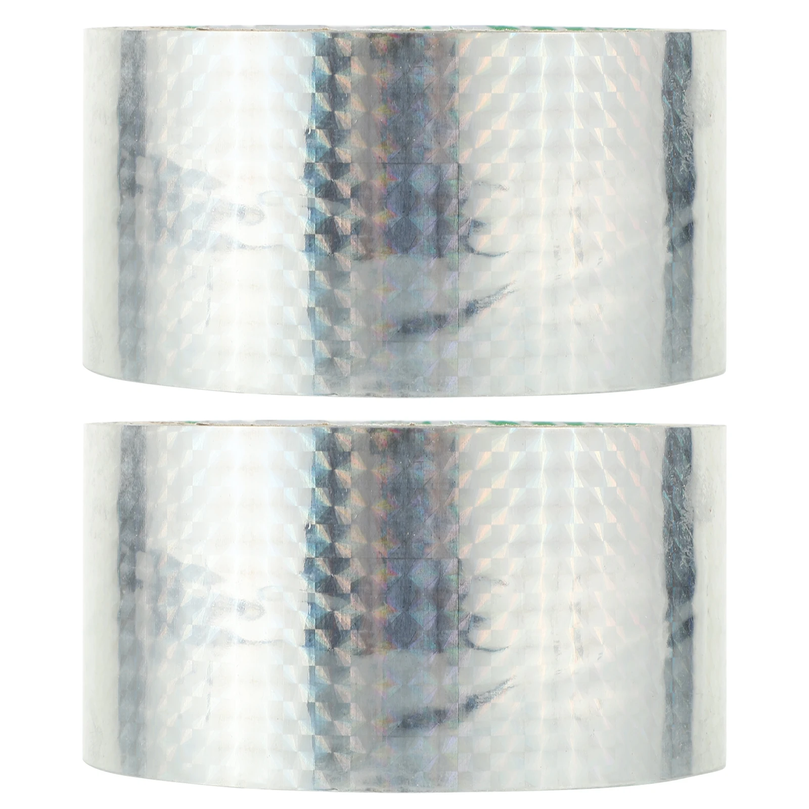 

2 Rolls Reflective Tape 5.0cm 50m DIY Craft Sticker Gift Packing Present Wrapping Multi Function Decor Prism Tapes