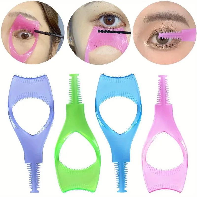 Farbige dreidimensionale Drei-in-Eins-Wimpernzange für schwarze Augen, Mascara-Werkzeug für oberen und unteren Wimpernkranz, Make-up-Hilfsmittel