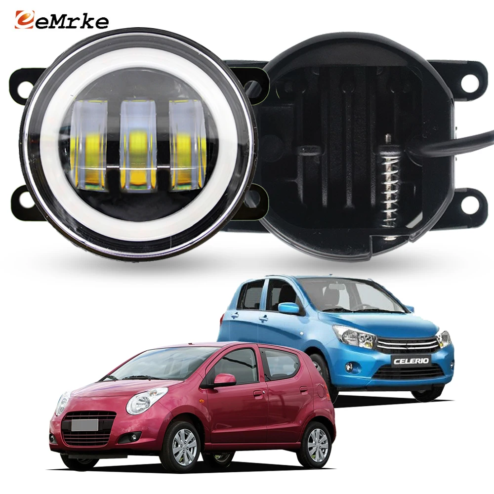 

Светодиодные противотуманные фары дальнего света для Suzuki Celerio Cultus 2015-2023 Alto A-star 2009-2014 GF PTF указатель поворота Angel Eye DRL Halo Ring
