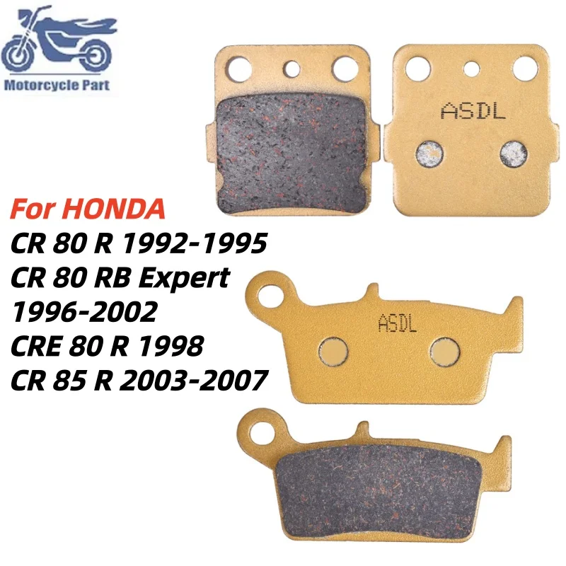 Комплект передних и задних тормозных колодок для мотоцикла HONDA CR80 R RB Expert 1992-2002 CRE80 R 1998 CR 85 R 2003-2007 CR CRE 80 85