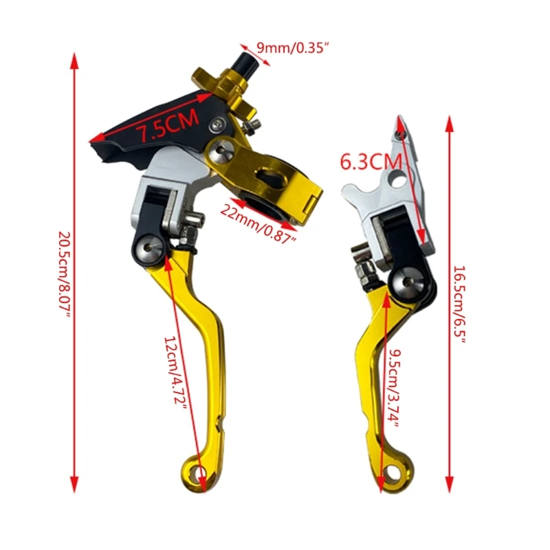 Universal Motorcycles Adjustment Front Brake Cylinder Brake Clutch Lever for Motorbike with 7/8\