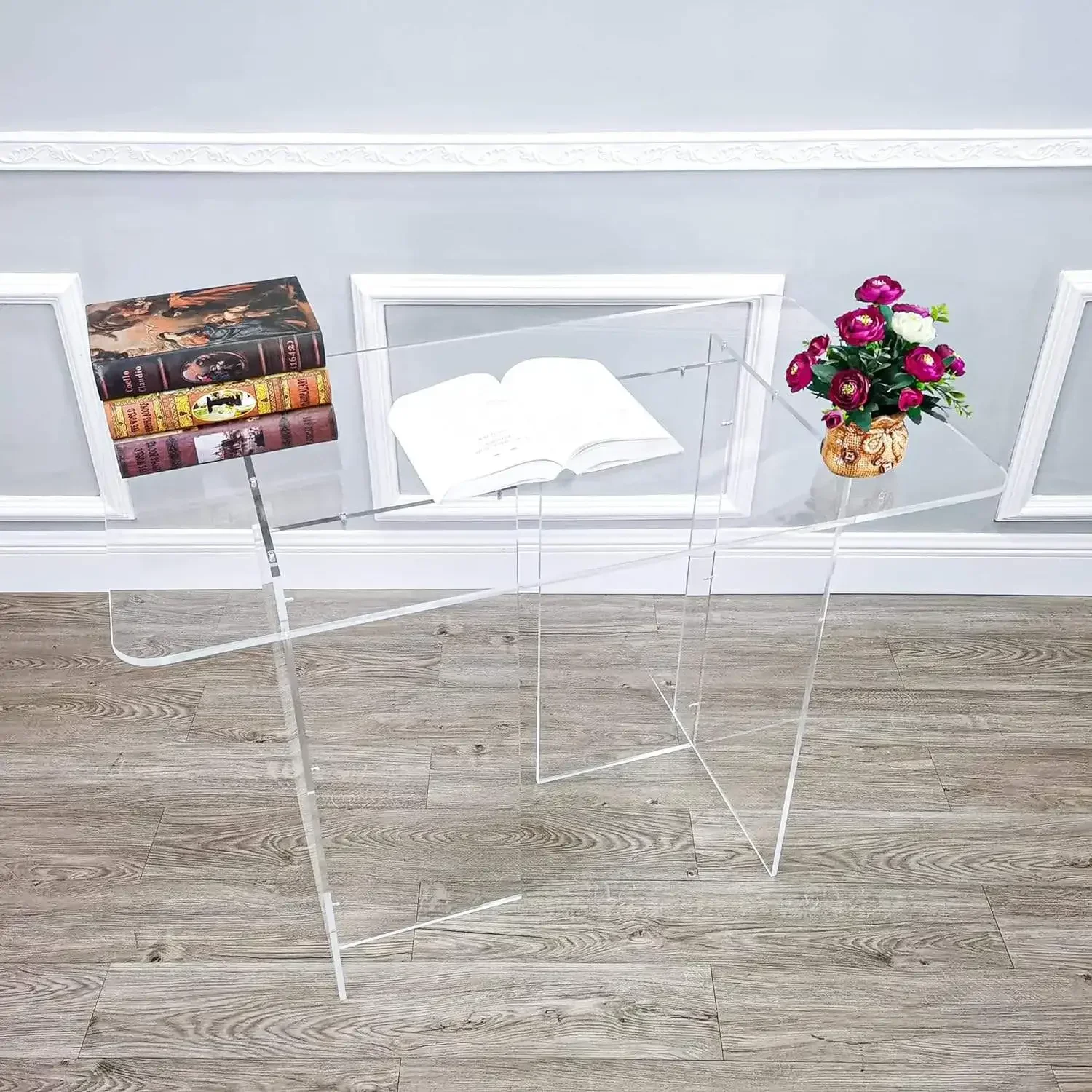 

Luxury Furniture Clear Table Desk Plexiglass Communion Table Large Acrylic Dining Tables