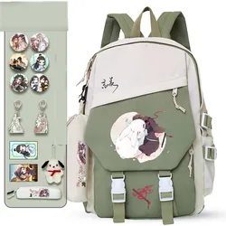 Mo Dao Zu Shi Bag with Pain Pack Badge Set Backpack Pencil Box Anime Teenager Schoolbag Student Girl Boy Book Travel Bag