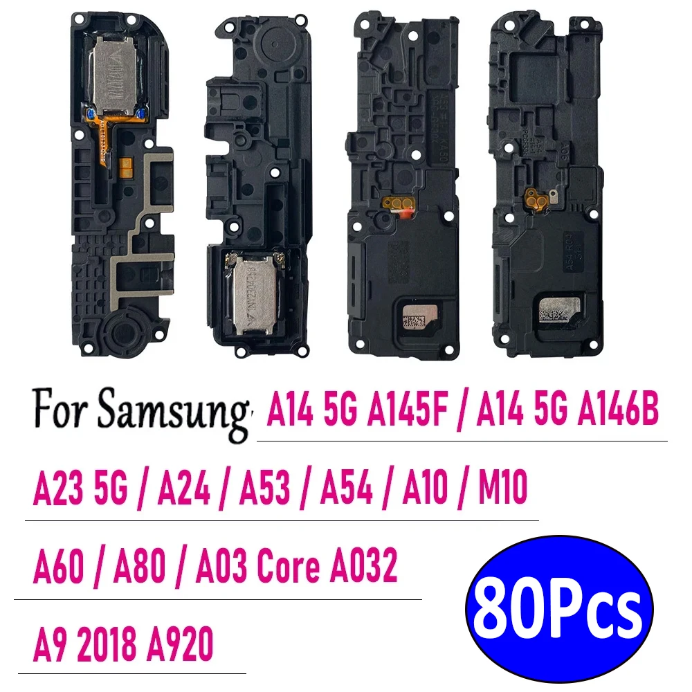 

80Pcs，Tested Loud Speaker Buzzer Ringer Loudspeaker Flex Cable Ribbon For Samsung A14 A23 5G A53 A54 A60 A80 A9 2018 A920F A24