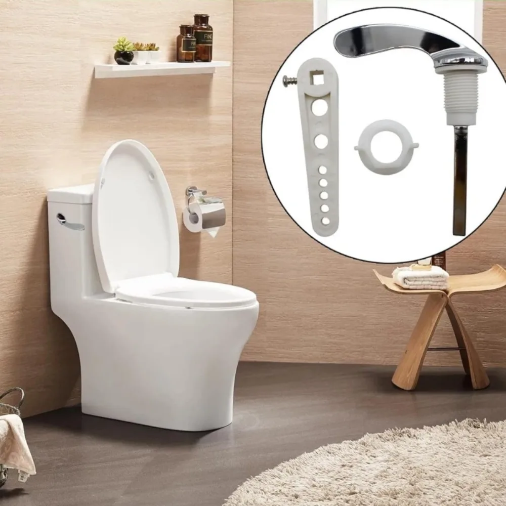 

Сменная ручка для смыва унитаза из цинкового сплава, универсальный хромированный металлический рычаг для большинства бачек, аксессуары для ванной комнаты