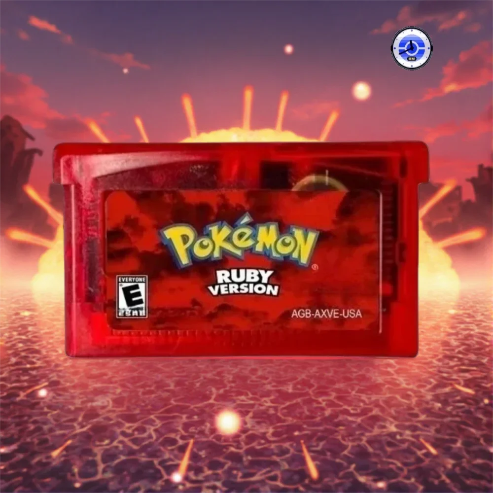 GBA Game Card， Pokémon RTC Game Cartridge ， Ruby, Sapphire, FireRed, LeafGreen  Retro Game, Children's Gift