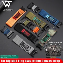 For CASIO G-SHOCK GWG-B1000 Modified Nylon Watch Strap gwg b1000 Adhesive WatchBand for Men Adjustable Watch Accessories