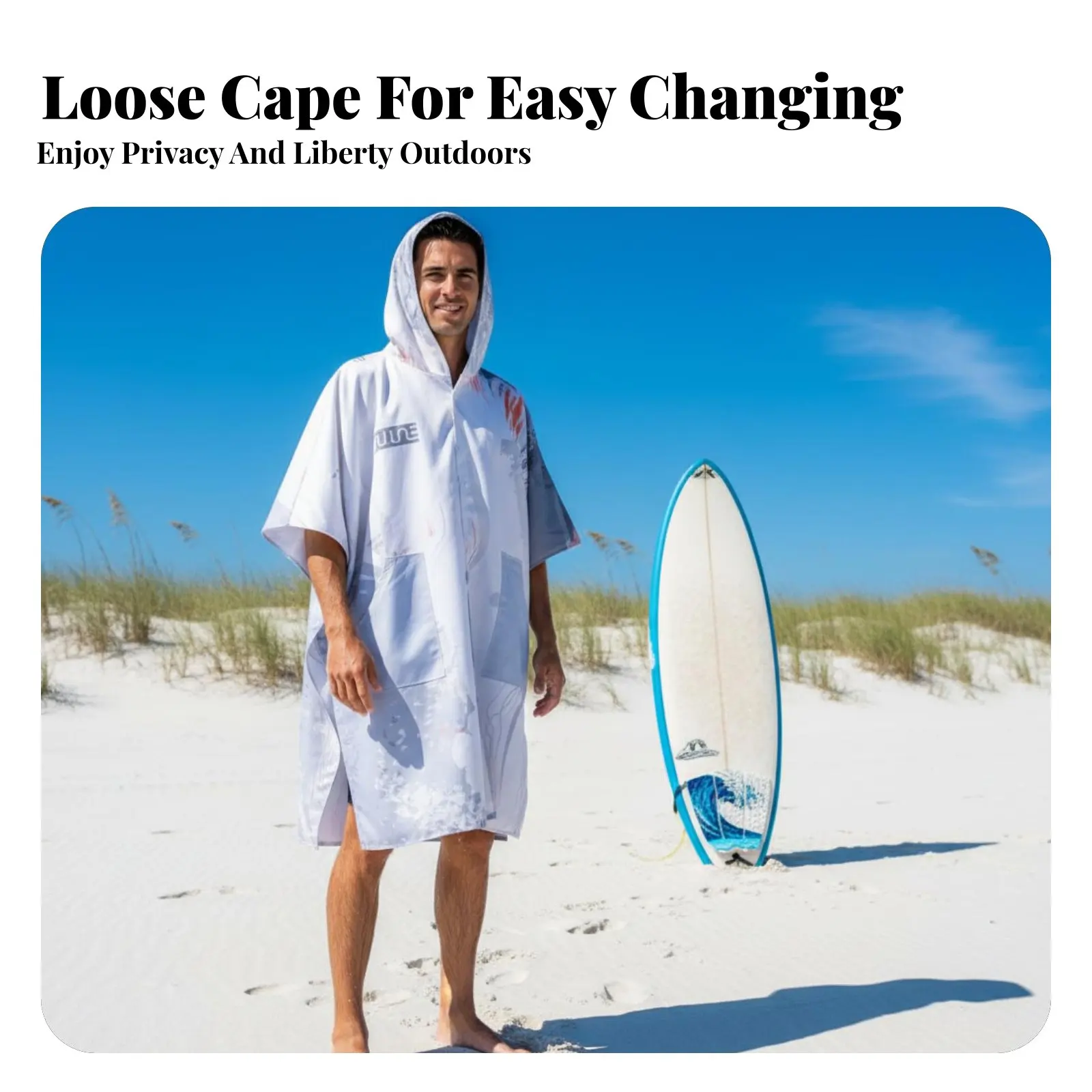 

Aquatic Towel Poncho, Absorbent Quick-Dry Beach Changing Cloak, Warm Hooded, Perfect for Swimming, Diving, Seaside