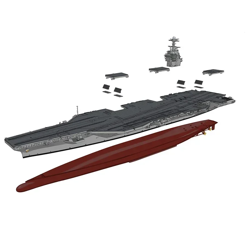 Kit de modelo de montagem de fábrica mágica MF-6501 USS Gerald R. Porta-aviões Ford CVN-78 1/700