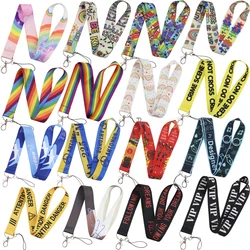 Crime Scene Neck Strap Rainbow Lanyard for Keys ID USB Badge Holder Phone Straps Keychain Key Rings Accessories Worker Gift