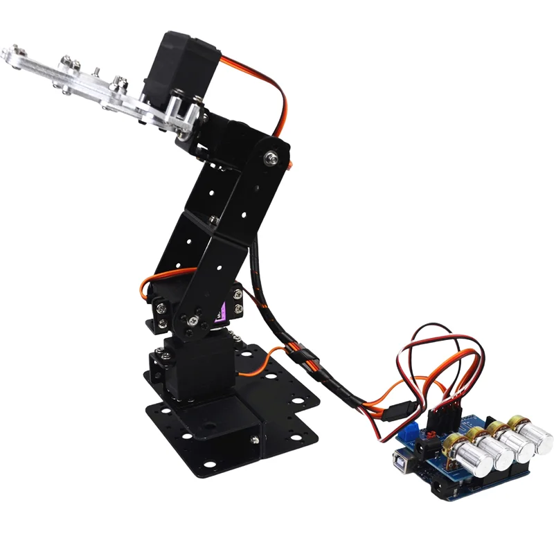 DELAM-1 ピース SNAM5300 4Dof 組み立て済みメタル四自由度ロボットアーム DIY ロボット交換部品 Arduinoキット用