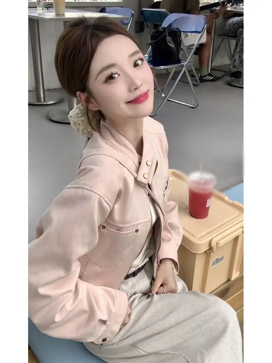 

Осенние женские укороченные куртки с удобным воротником на плечах, стильные оливковые однослойные средней длины, ветрозащитные, ватные