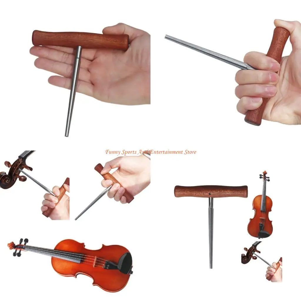 

C4DE Violin Peg Hole Expander Tapered Steel Design with Handle