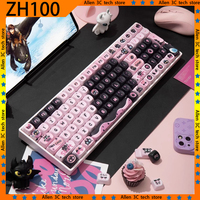Zuohe ZH100 Little Devil Mechanical Keyboard Wireless Bluetooth 3Mode Hot Swap Customized Office Laptop Gamer PC Gaming Keyboard