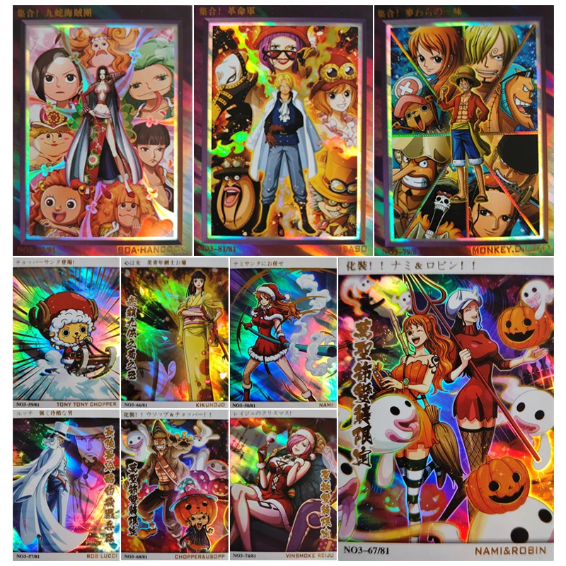 

Anime One Piece Coka Cards Boa Hancock Nami Nico Robin Monkey D Luffy Sanji Collectible Cards Birthday Gifts Children's Toys