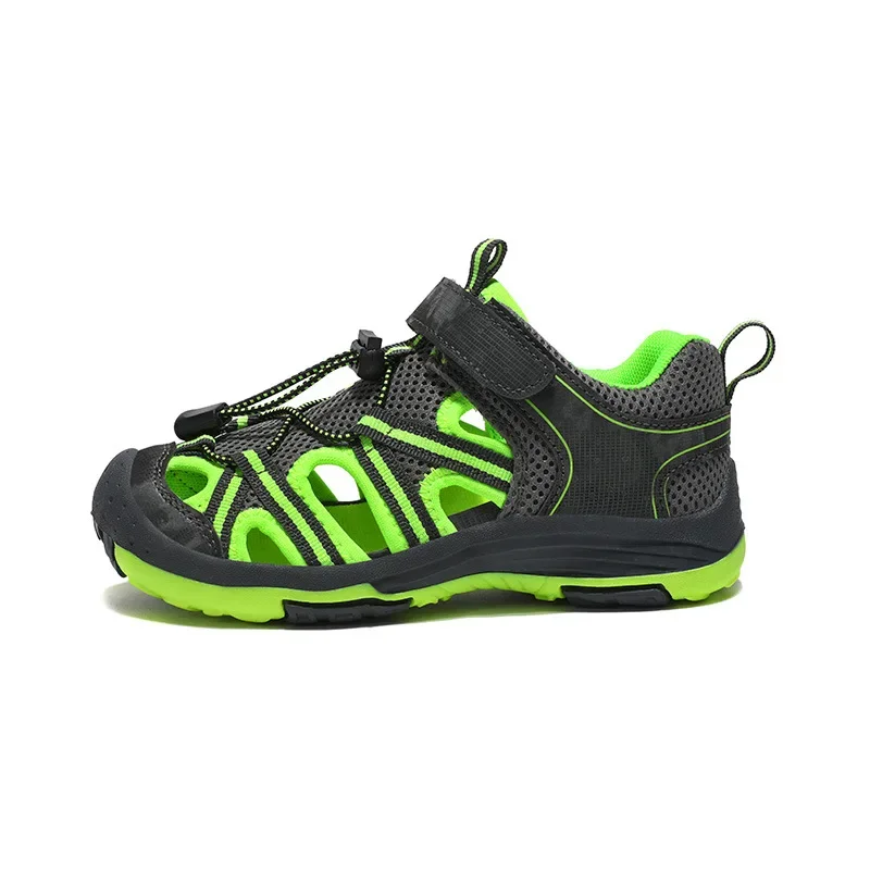 Zapatos con montura para niños, sandalias para exteriores, antideslizantes, suela suave, informales, novedad de verano