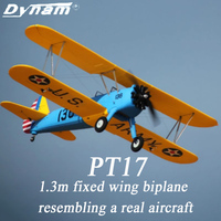 Dynam Pt17 1.3m Wingspan Real Aircraft Electric Remote Control Fixed Wing Rc Double Wing Model Aircraft 4s Remote Control