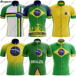 NEW Brazil Men Cycling Jersey MTB Maillot Bike Shirt Downhill Jersey High Quality Pro Team Tricota Mountain Bicycle Clothing