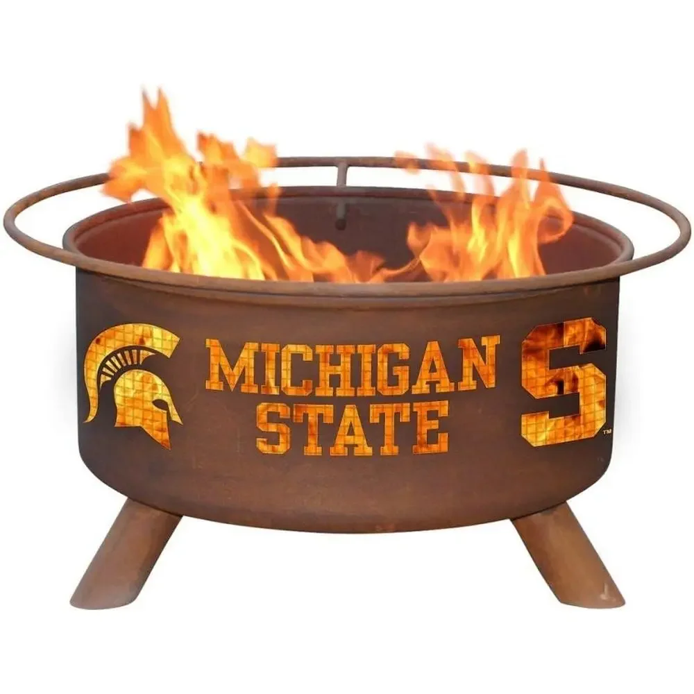 31 Inch Outdoor Fire Pit with Grill and Cover