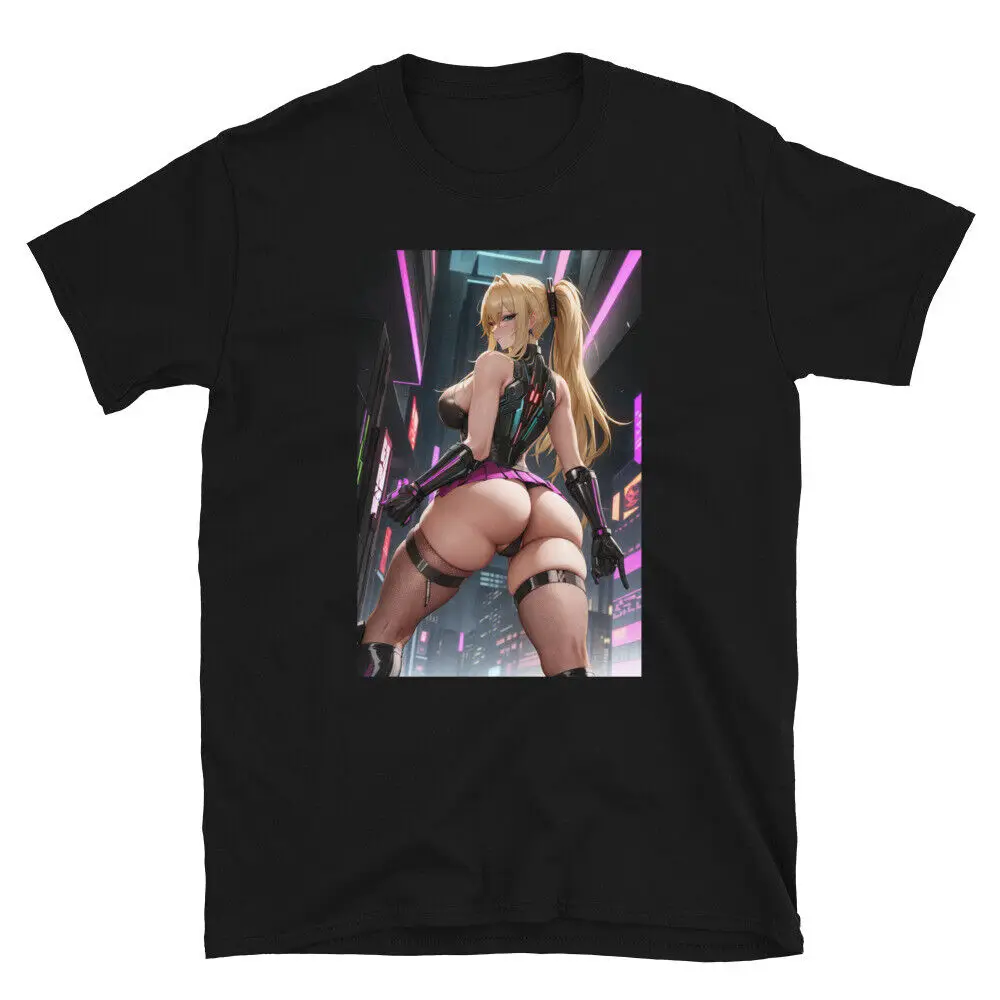 Otaku Men's Ecchi Anime Girl Hentai Sexy Manga Waifu Short-Sleeve Classic Unisex Man WomanTee Tops Printed T-shirt