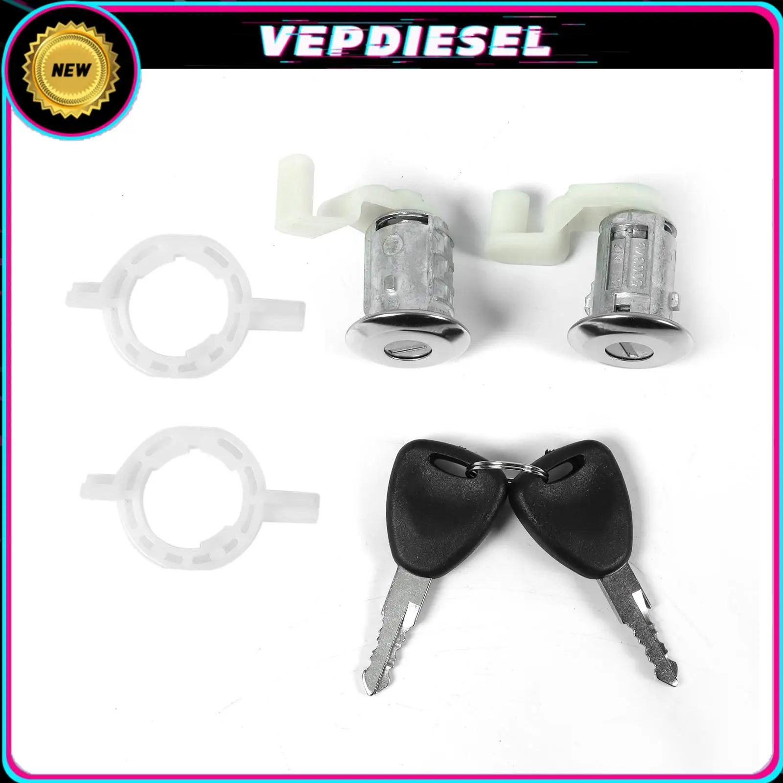 

Цилиндр замка с 2 ключами, комплект 7701472806 7701471219 7701471221 для Renault Clio Master Scenic, дверной замок, автомобильные аксессуары