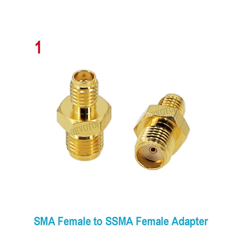 10PCS SMA to SSMA Mini  Male to Female RF Coaxial Connector High Quality BEVOTOP Straight Adapter Male Female Connector