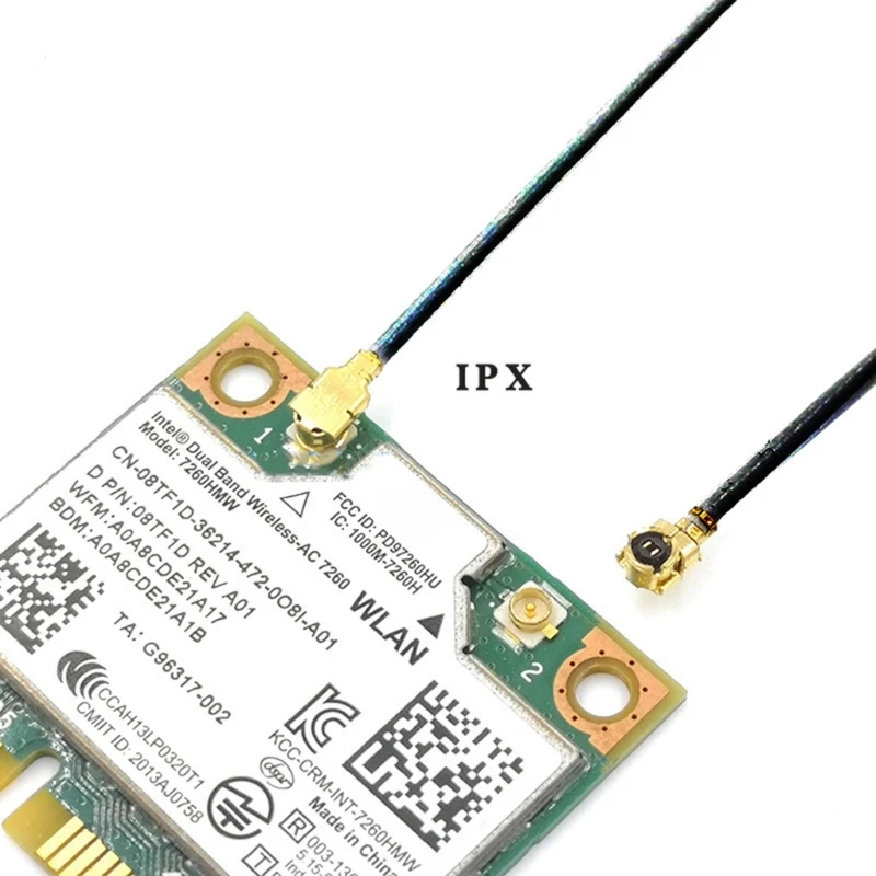 SS8S 2 Stück U.FL IPEX MHF4 auf RP-SMA 0,81 mm RF-Pigtail-Kabelantenne für AX200