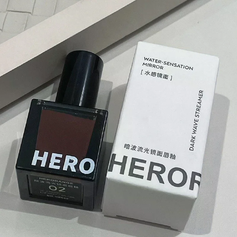 HERORANGE Glitter Mirror Lip Glaze, Watery Shimmering Light Lip Gloss Makeup Hydrating Moisturizing, Long Lasting